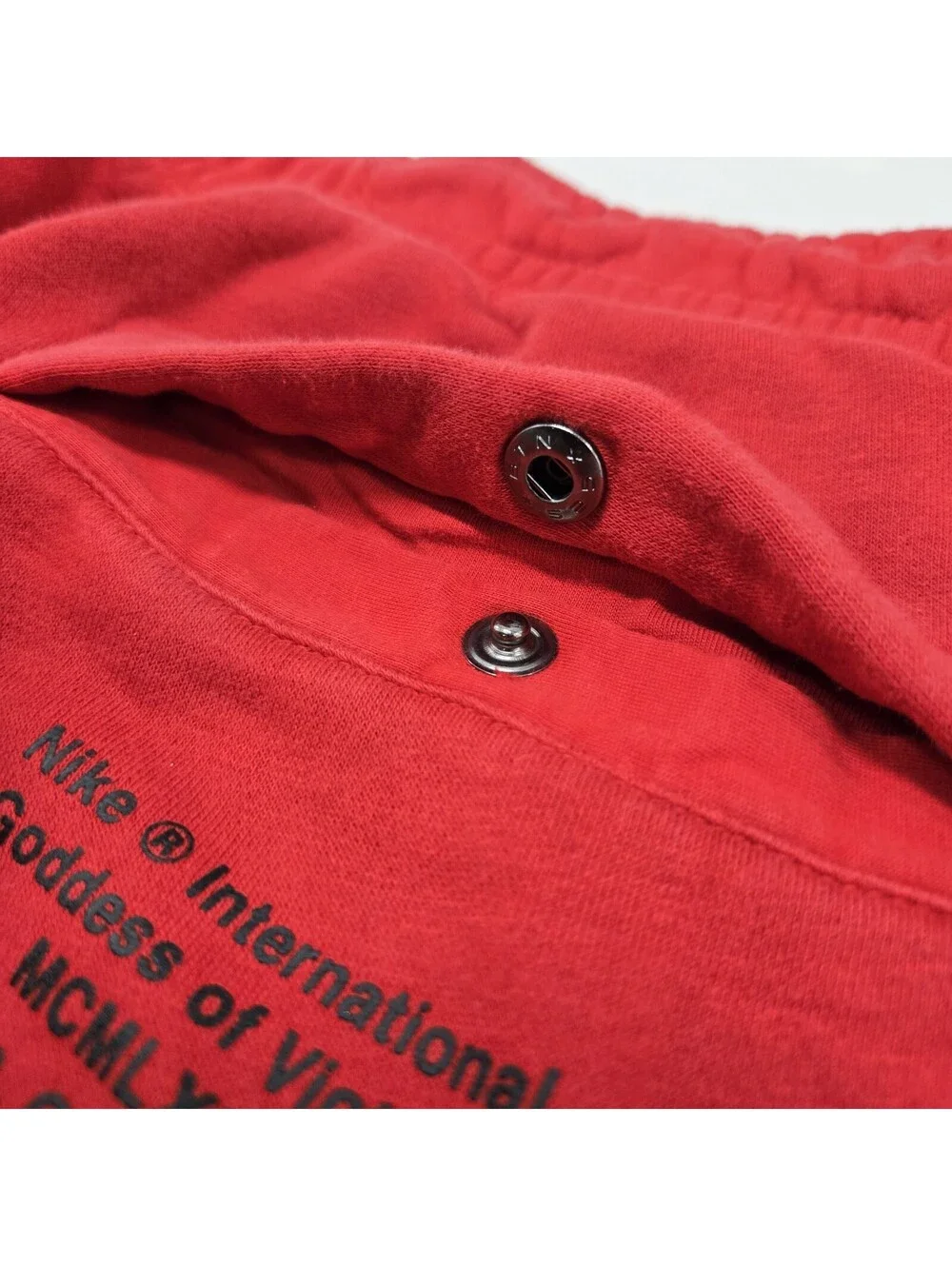 EUC Sz SMALL Nike NSW AllOver Swoosh Fleece Sweatpants University Red CJ4869-657